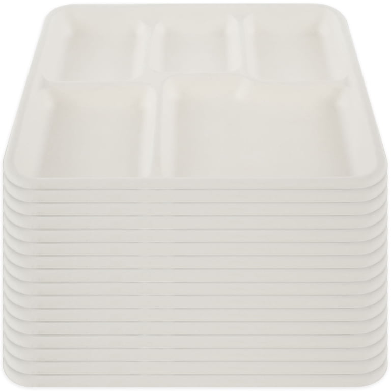 Jetcloudlive 50-Count Compostable Compartment Plates, Sugarcane Fiber photo 6