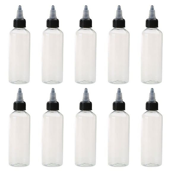 Pack of 10 100ml Square Sauce Bottles Convenient Oil Dispenser Bottle Plastic Squeeze Bottles with Pointed Mouth Lid