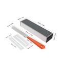 thumbnail image 2 of Stainless Steel Guitar File Leveling Tool, Guitar Repair Kit, Includes Fretboard Protector, Guitar Fretboard File, Fretboard Leveling Sanding Leveler Beam, 2 of 9
