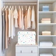 thumbnail image 4 of Yayeee Collapsible Cube Storage Bin with Lid Fabric Closet Decorative Basket with Handles, White Retro Pattern, 4 of 7
