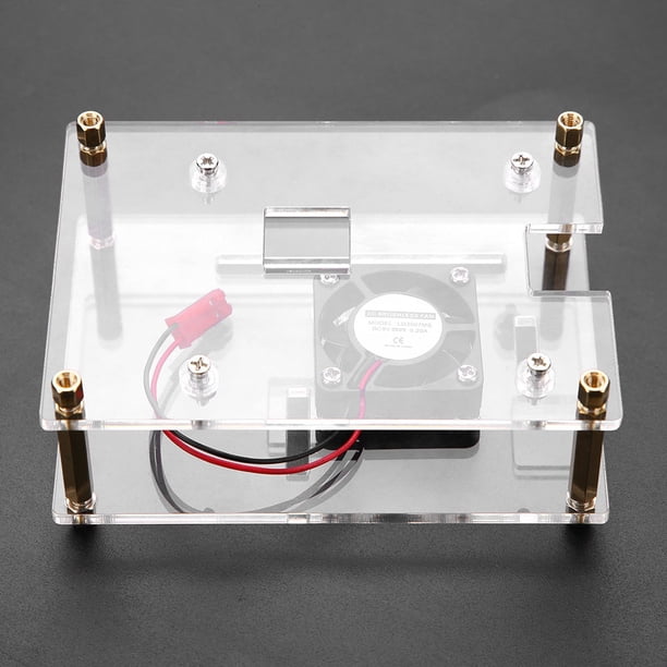 fo sa Raspberry Pi Estuche Acrílico Caja de protección de PMMA Estuche Protector Carcasa de acrílico + Ventilador de enfriamiento para Raspberry Pi 2 3 Modelo B y Pi B + ANGGREK Ocean Broad Surfboard Fins