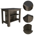 thumbnail image 4 of Boahaus Le Kitchen Island, Assembled Product Height 35 in, Dark Brown / Onix, 4 of 6