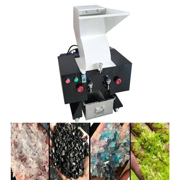 Techtongda 180 Type Heavy Duty Plastic Shredder Plastic Bottle Crusher Granulator Grinder 220V White