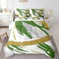 thumbnail image 1 of YST Grey Beige Grass Green 7-Piece Comforter Set, Gradient Abstract, Modern, Queen, 1 of 4