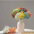 thumbnail image 7 of 1PC Blue Gypsophila artificial flowers,Artificial Stem for Wedding Bouquets Centerpieces Floral Arrangements Home Office Table Decor,Light Yellow, 7 of 7