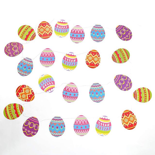 Decoración de corona de Pascua grande NQ guirnalda de huevos de Pascua decoración de oficina decoración de fiesta decoración de aula