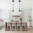 thumbnail image 5 of Melucee Pendant Lighting, 2-pack Modern Pendant Light with Clear Glass, Ceiling Light Pedant for Bedroom, 5 of 6