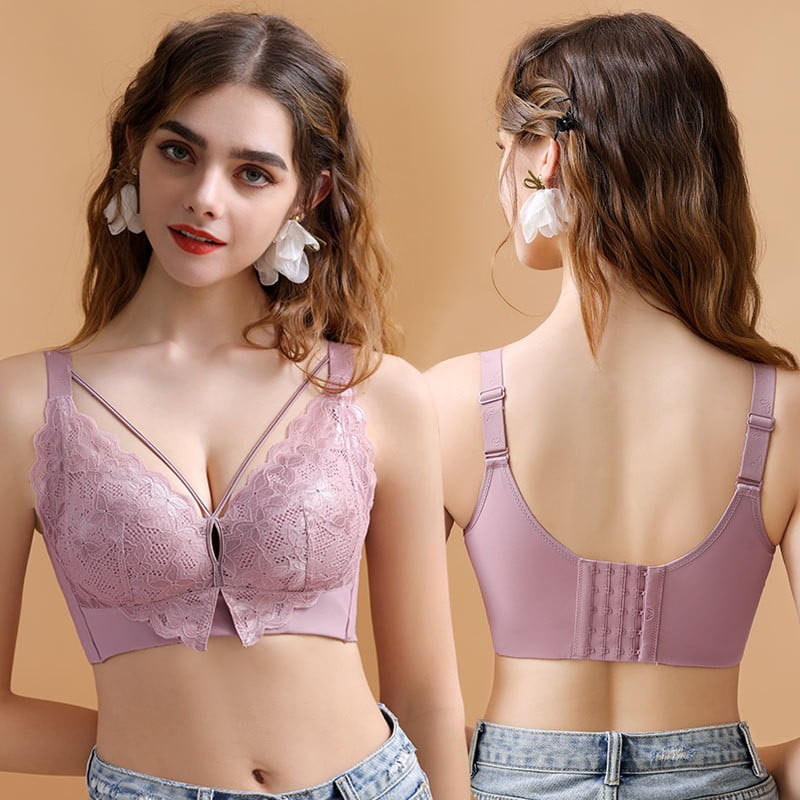 Underwear Women To Collect The Side Breast Anti-sagging Lace Sexy Bra Set  Show Chest Big Up Bra