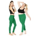 thumbnail image 2 of Stretch Is Comfort Women's Oh so Soft PS Leggings Kelly Green 3X, 2 of 6