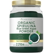 Organic Spirulina 2.2 lbs | Blue Green Algae | Vegan Powder | by Carlyle