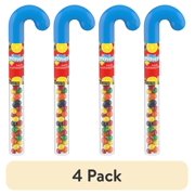 (4 pack) Lemonhead Chewy Fruit Mix Candy Cane Stocking Stuffer, 1.9 oz