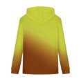 thumbnail image 5 of ohmzyzo Long Sleeve Hoodies for Men Casual Drawstring Pullover Heavyweight Fleece Lined Hoodie Mens Gradient Color Hooded Sweatshirt Yellow M, 5 of 6