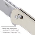 thumbnail image 3 of CRKT Q Compact Everyday Carry Folding Knife with Crossbar Lock: 14C28N Steel Plain Edge Blade, Sand Glass-Reinforced Nylon Handle, Pocket Clip, 7075S, 3 of 5