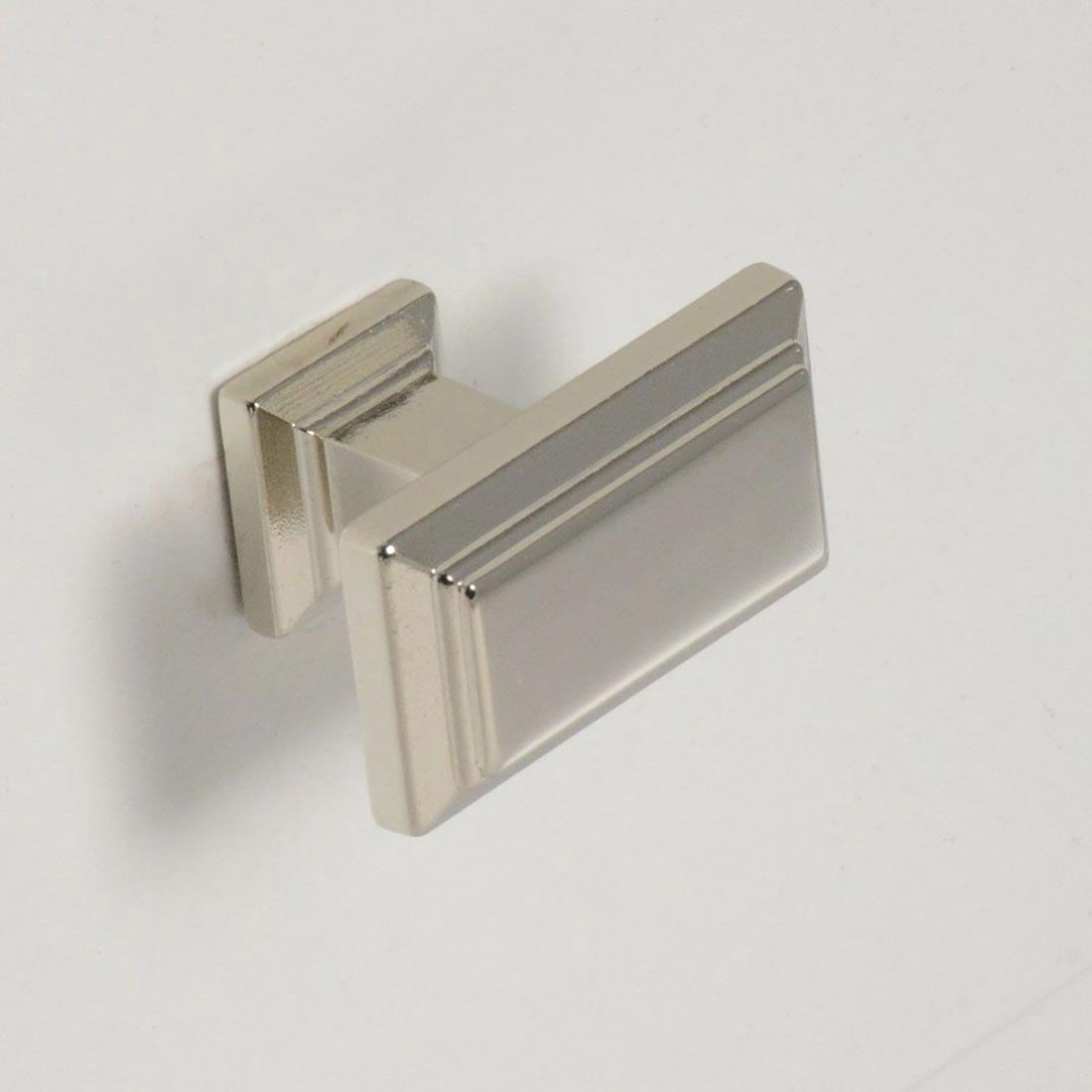 CKP #2833 Windsor Collection Rectangular 1-3/8 in. (35mm) Cabinet Knob, Polished Nickel - 10 Pack
