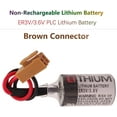 thumbnail image 4 of (Pack of 5) ER3V 3.6V 1000mAh PLC Lithium Battery Replacement for JZSP-BA01 R88A-BAT02W 146705-1 704004 JZSPBA011 with 2 Pin Brown Connector (RD029), 4 of 7