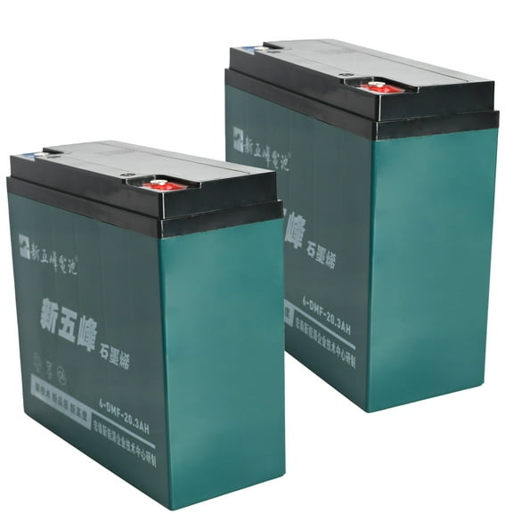 2 Pack 12V 20Ah Battery 6-DMF-20 Sealed Lead Acid Battery 6-DZM-20 for 24V 20Ah Mobility Scooter Electric Go Kart E Bike Motorcycle Golf Carts Electric Wheelchair ATV UTV Generator