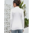 thumbnail image 2 of Womens Scoop Neck Long Sleeve Slim Fit Basic T Shirt, 2 of 6