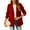 Red, variant on Women's Casual Blazers Long Sleeve Lapel Button Open Front Work Office Blazer Jackets Suit