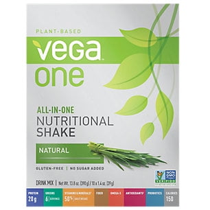 Vega One Nutritional Shakes (Box of 10 Singles) - Natural - Box of 10 singles
