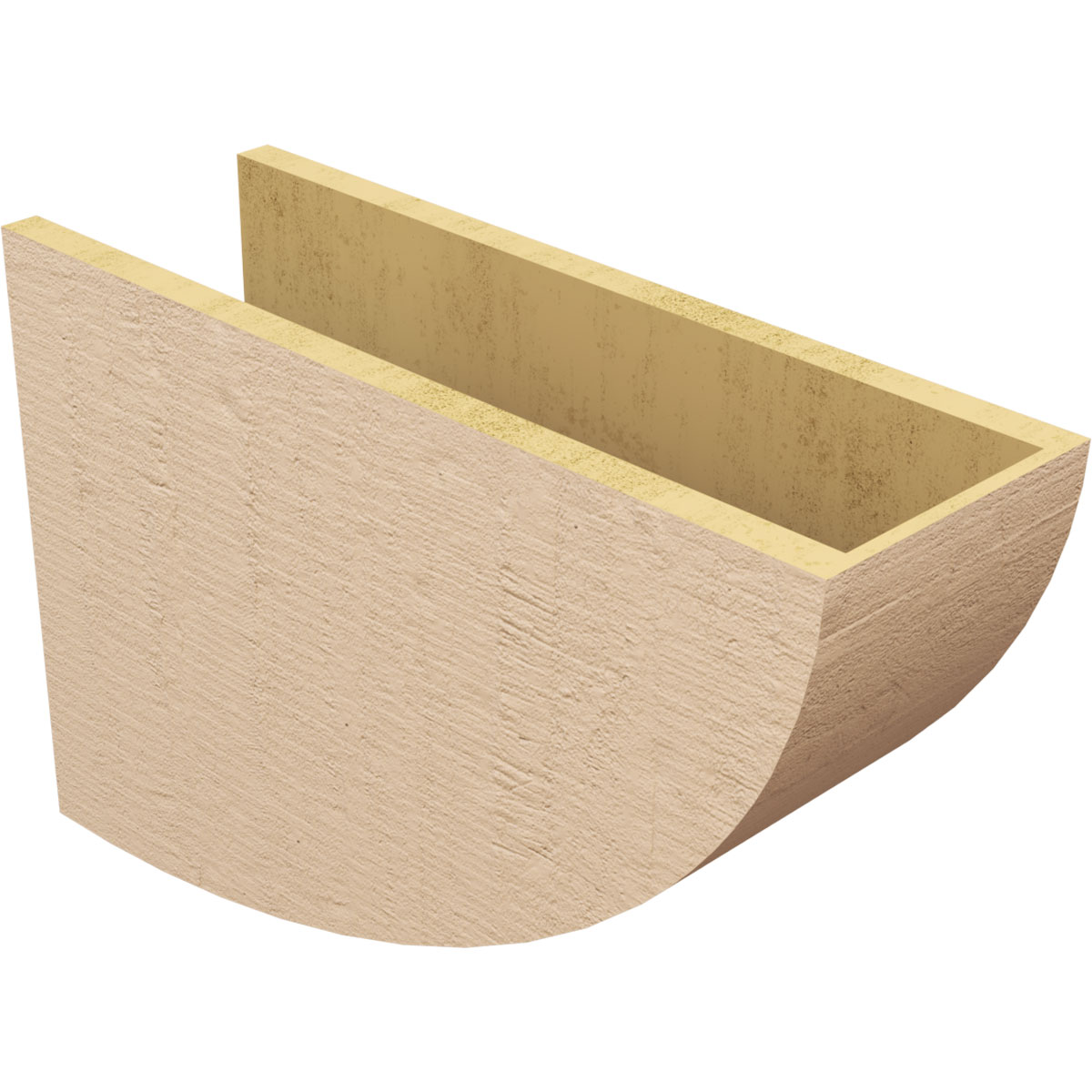 8"W x 24"D x 16"H Classic Durham Rough Cedar Woodgrain TimberThane Corbel, Primed Tan
