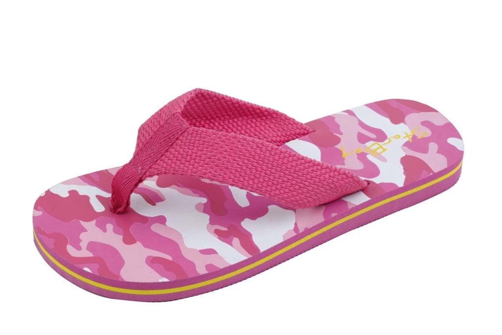 girls purple flip flops