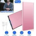 thumbnail image 2 of 5V 2.1A Power Bank for Heated Vest Jacket 20000mAh Slim Lightweight Fast Charging Portable Charge with Dual USB Ports for Heated Clothing (1Pack, Rose Gold), 2 of 9