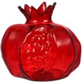 thumbnail image 1 of Jarrón de cristal con forma de granada, jarrones para centros de mesa, ramos frescos, decoración del hogar, flores secas, frutas artificiales, rojo, oficina, 1 of 6