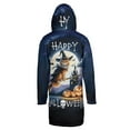 thumbnail image 2 of Happy Halloween Maine Coon Witch Pumpkins Bats All Over Print 3D Hooded Duffle Toggle Coat Cat Lover Kitten Owner Gifts - 13012, 2 of 6