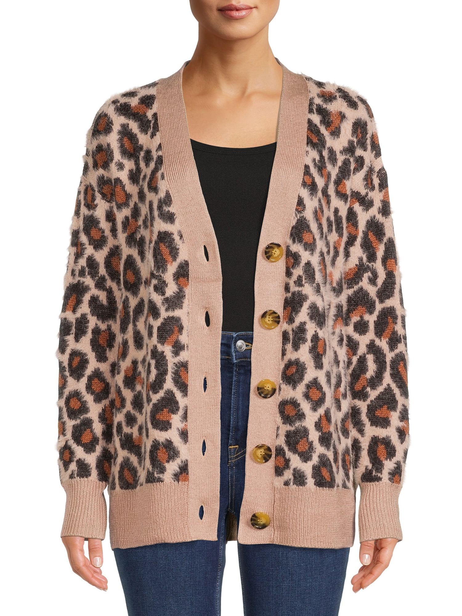 Eyelash Cardigan Sweater - Walmart 
