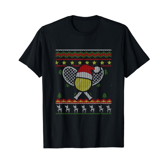 Funny US Tennis Ugly Christmas Sweater Tennis Lover T-Shirt