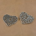 thumbnail image 3 of perfeclan 4x6 Pcs Tibetan Extra Large Filigree Heart Necklace Pendants Charms, 3 of 9