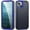 Black+Blue, variant on Rugged Case for iPhone 15 Plus, Heavy Duty Hybrid PC + TPU Military Grade Shockproof Cover, Non-Slip Strip Lens Protection Soft Rubber Lining Case for iPhone 15 Plus, Black