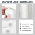 thumbnail image 5 of LVRLVR 1Pc Diamond Jacquard Shower Curtain Set, Heavyweight Polyester, Tassel & Hookless 2 Styles, Bathroom Curtain with Liner or Hooks, 5 of 7