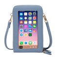 thumbnail image 1 of Bolso para teléfono con triple cremallera táctil Laklulu, bolso bandolera para mujer para tarjetas, 1 of 5