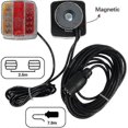 thumbnail image 4 of 12V/24V LED Trailer Tail Light Kit 7 Pin Plug with Magnet Holder for Car Truck (Amber & Red-LED, Carton), 4 of 5