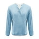 thumbnail image 4 of pstuiky Sudadera con capucha y cuello abierto para hombre, manga larga, dos piezas falsas, parte superior en contraste, jersey holgado, camiseta de manga larga y cuello redondo para hombre., 4 of 6