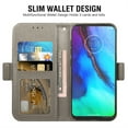 thumbnail image 5 of Compatible with Moto G Stylus 2020 MotoG Pro Wallet Phone Case and Tempered Glass Screen Protector Flip Credit Card Holder Stand Mandala Flower Cell Cover for Motorola GStylus XT2043-4 Women Gray, 5 of 9