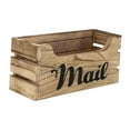 thumbnail image 3 of Soporte de madera para correo, caja de almacenamiento, bandeja para correo, 26x10x12cm, multiusos, ahorro de espacio, suministros de oficina, ligero,, 3 of 9