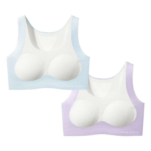 Tranfacy Girls Training Bras,Multi Packs Bra for Girls,Posture Support Bra Multi Packs for Girls 10-18 Years Seamless Wireless Comfortable Training Bralette