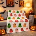 thumbnail image 5 of Halloween Flannel Throw Blanket, Pumpkin Ghost Gnome Fleece Blanket, Soft Cozy Halloween Sofa Blanket for Couch, Bed, Living Room, Fall Home Decor, 5 of 5