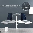 thumbnail image 4 of Support de Bureau pour Ordinateur Portable, Extension Entièrement Réglable avec Pince en C, Convient aux Ordinateurs Portables jusqu'à 17 Pouces, Blanc, STAND-V001LW, 4 of 18
