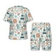 thumbnail image 1 of Balery Eiffel Tower Conjunto de Pijama Infantil de Manga Corta con Estampado – Ropa de Dormir de Algodón Suave-Small, 1 of 6
