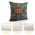 thumbnail image 4 of COMIO  Throw Pillow Covers Tribal Abstract Turquoise and Yellow Vintage Carpet Pattern Decorative Pillow Cases Home Decor Standard Square Floral Pillowcases, 4 of 5