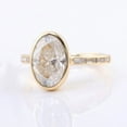 thumbnail image 5 of solitaire jewels 2.5CT Bezel Set Oval Moissanite Engagement Ring For Women, 14K Yellow Gold, 5 of 8