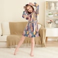 thumbnail image 4 of BZSMCE Bathrobes Belt Hooded Butterfly Bliss Creative Pattern, 4 of 8