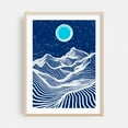 thumbnail image 2 of Abstract Mountain Landscape 04 - Photography Abstract Mountain Line Art Night Sky Space Stars Moon Unframed Wall Art Print 24 x 32 inches, 2 of 16