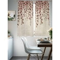 thumbnail image 4 of Brown Eucalyptus Leaves Sheer Curtains 72 Inch Length 2 Panels Set, Spring Leaves Plants Country Beige Voile Window Treatment Curtains Sheers Drapes for Bedroom/Living Room/Kitchen 52"x72"x2, 4 of 7