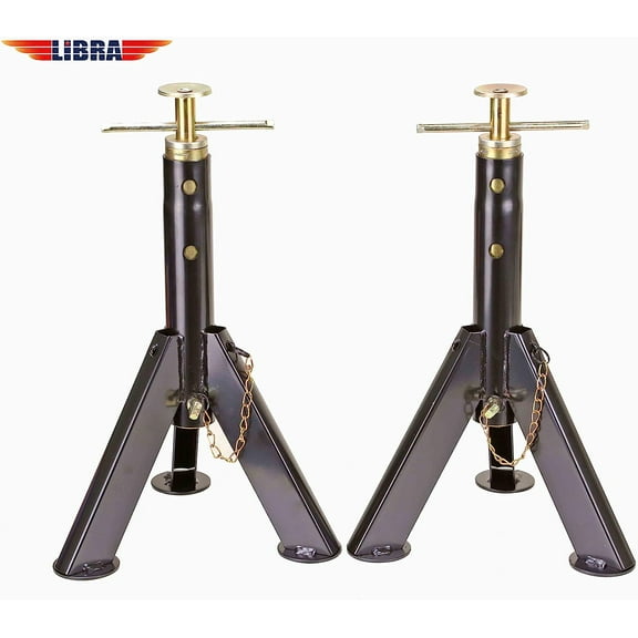LIBRA Set of 2 Heavy Duty Telescopic RV Stabilizer Jacks Stand w/Featured Stable-max Desgin