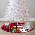 thumbnail image 4 of Yeciiwht 35.4in Christmas Tree Skirt – Soft Christmas Tree Collar with Reindeer & Snowflake Patterns, Festive Holiday Decor for Home & Party, 4 of 6
