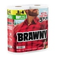 thumbnail image 2 of Brawny Tear-A-Square 3-Ply Paper Towels, 2 Double Rolls = 4 Regular Rolls, Strong, Absorbent, and Durable with 3 Sheet Sizes (Quarter, Half, Full), 2 of 6